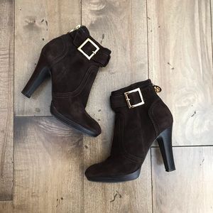 Tory Burch Melrose Suede Leather Booties Boots
